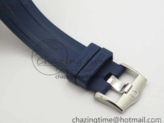 0406 StreetReady 2018 Seamaster Diver 300M VSF 1:1 Best Edition Blue Ceramic Gray Dial on Blue Rubber Strap A8800 V2 (Black Balance Wheel) 7963